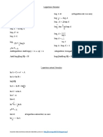 Logaritmos Formulas