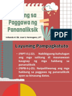 Hakbang Sa Paggawa NG Pananaliksik