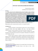 Dimensionamento de vasos separadores de petróleo