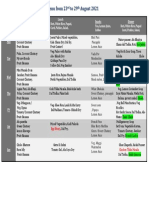 Menu from 23rd to 29th August 2021