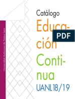 Catálogo Educación Continua UANL 2018 2019