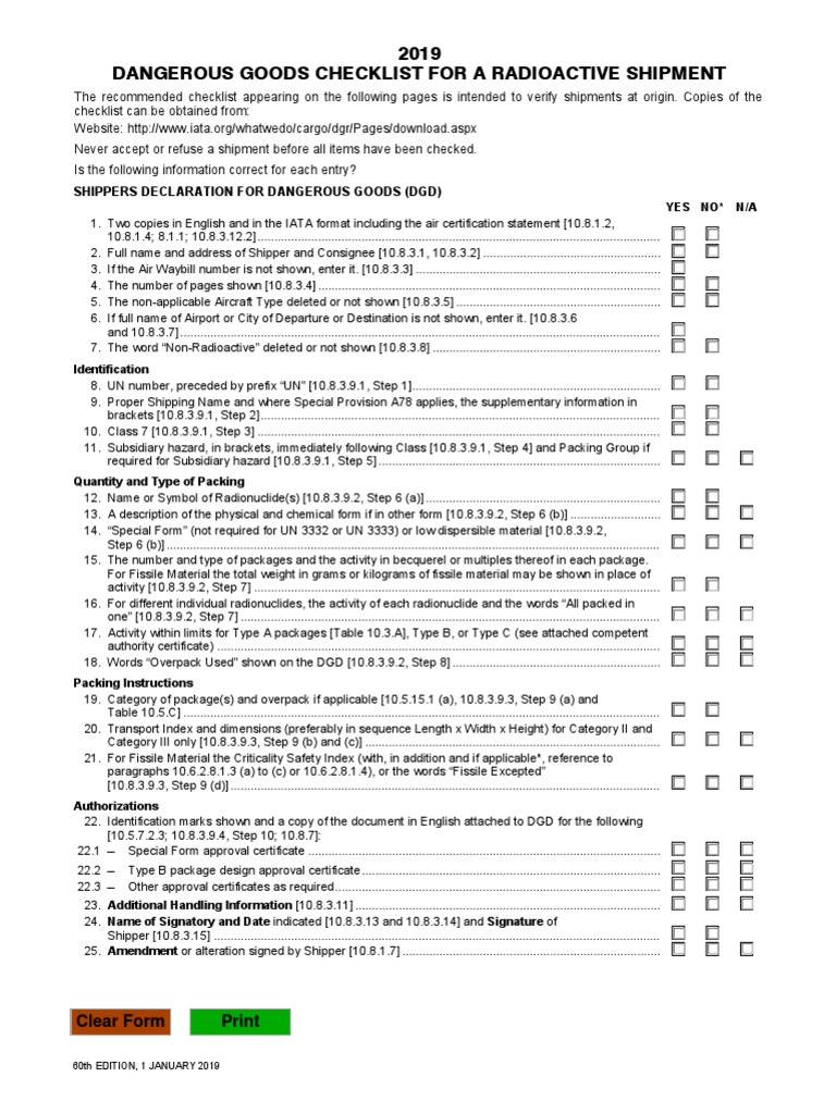 EN Form Rad | PDF | Dangerous Goods | Cargo
