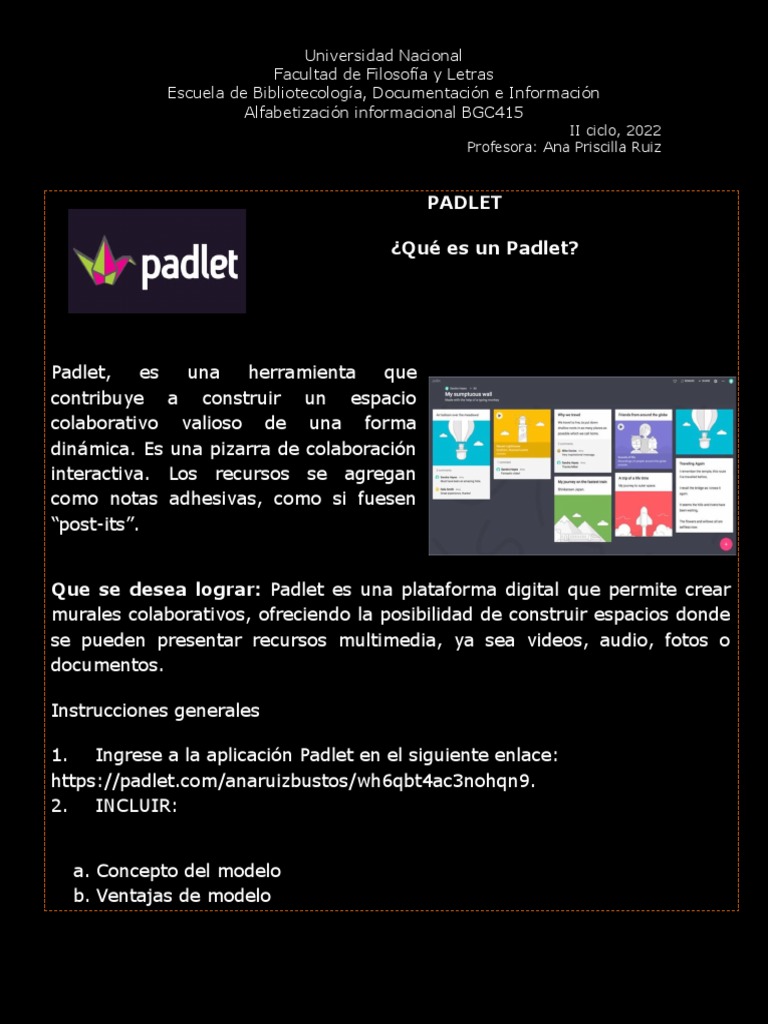 Guía para usar Padlet en colaboración | PDF | Hipervínculo | La ciencia ...