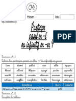 Participe Passe en e Ou Infinitif en Er CM2