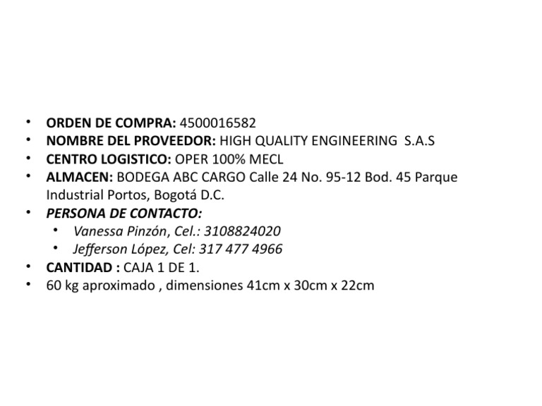 Rotulo 4500016582 | PDF