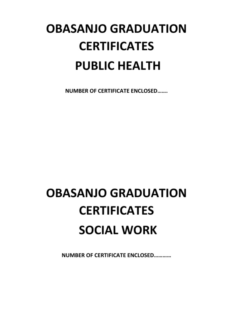 Graduation Certificates | PDF