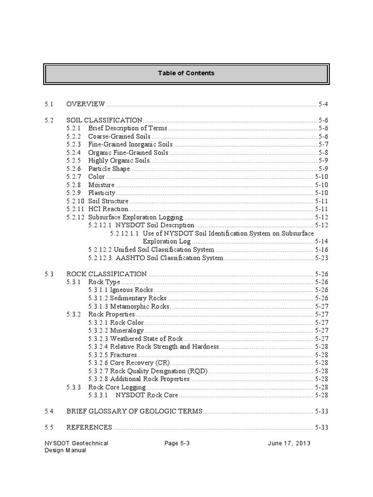 Soil and rock classification guide pdf rock geology earth sciences