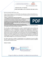 COMUNICADO AS N°010-2022 Nuevas Medidas Del Uso de Mascarilla en La Institución Educativa