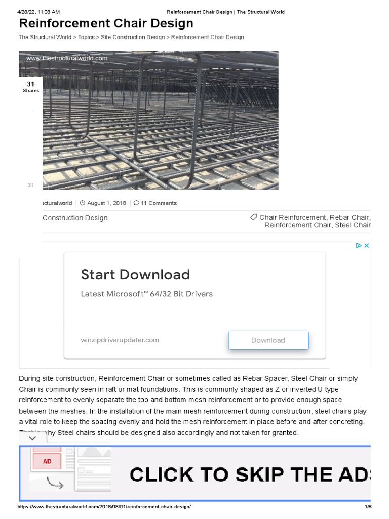 Reinforcement Chair Design The Structural World PDF Buckling