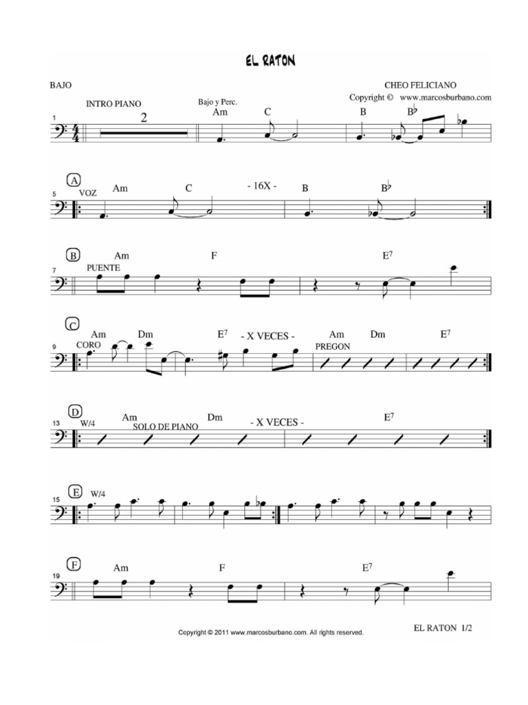 El Ratón Bass - Cheo Feliciano | PDF