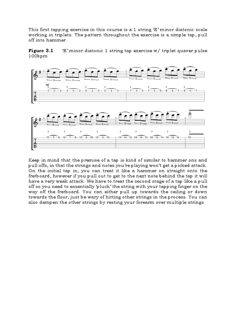 USM+Figure+3.1+-+ E'+minor+diatonic+1+string+tap+exercise+w +triplet ...