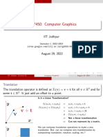 IIT Jodhpur Computer Graphics Lecture on Transformation Interpolation