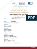 4 Informe de Programa de Capacitación en Patronaje Industrial Presencial PDF 1