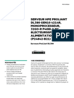 Serveur Hpe Proliant dl380 Gen10 4214r Monoprocesseur 32 Go R P408i A NC 8 Lecteurs SFF Alimentation 800 W p24842 b21