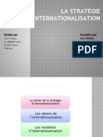 La Stratégie D'internationalisation