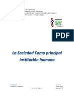 La Socieda Como Institucion Humana