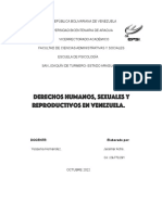 Salud sexual y reproductiva con enfoque a los derechos humanos en Venezuela.