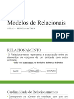 Modelos de Relacionais: Cardinalidades, Dependências e Exercícios