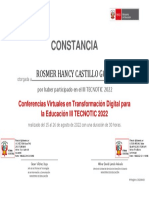 Constancia: Rosmer Hancy Castillo Gonzáles