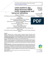 Bài 1 - Satisfaction Matters - The Relationships Between HRM Practices, Work Engagement and Turnover Intention