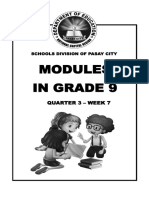 Modules in Grade 9: Quarter 3 - Week 7