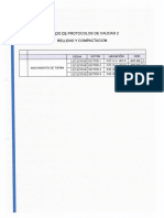 Listado de Protocolos Relleno y Compactado