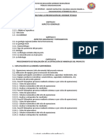 Estructura informe técnico extracción minerales