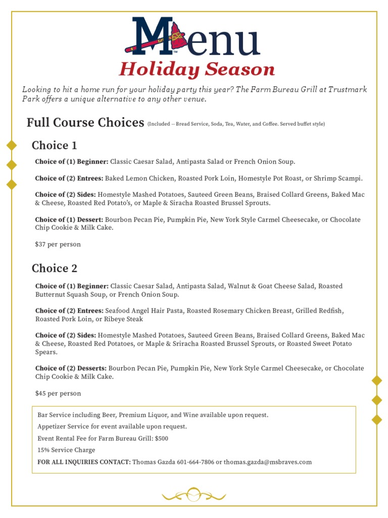 Holiday Menu | PDF