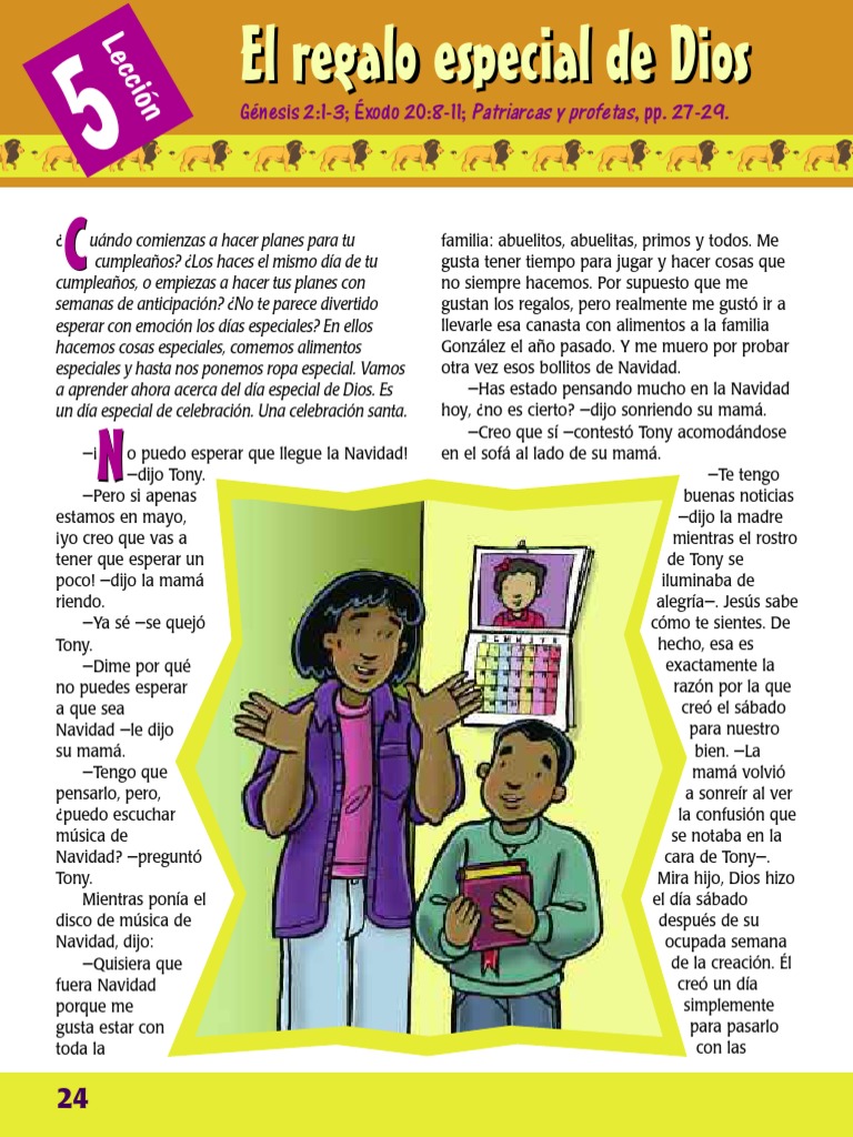El sábado: regalo de Dios semanal | PDF | Navidad | Contenido bíblico