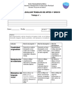 Rúbrica Trabajo de Arte - Declamación