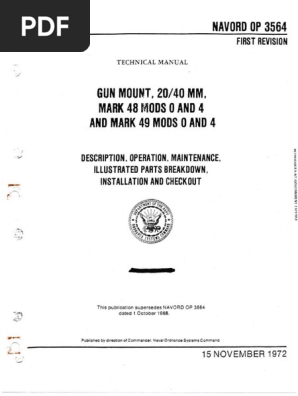 Navord Op 3564 - 001 20mm-40mm Gun Mount Mk48 and Mk49 | PDF