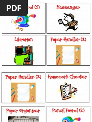 Classroom Job Chart