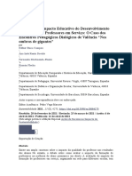 Avaliação Do Impacto Educativo Do Desenvolvimento Profissional de Professores em Serviço