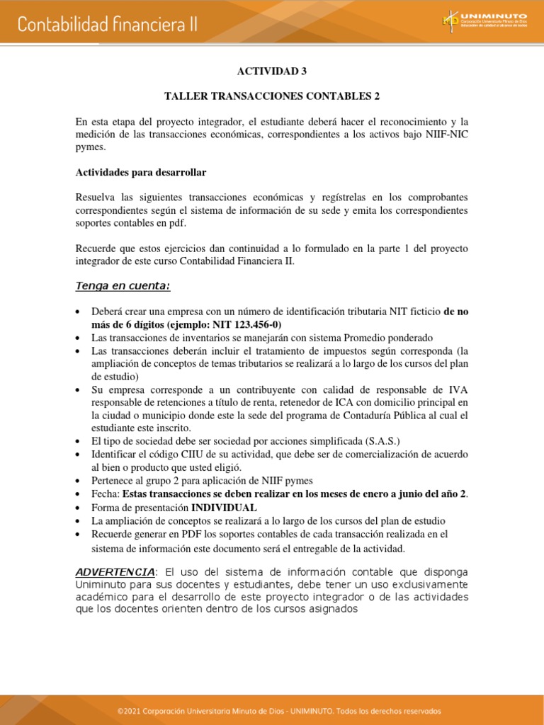 Actividad 3 Contabilidad Financira 2 Pdf Contabilidad Business