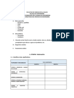 Estructura Proceso de Enfermería Valoracion y Diagnóstico