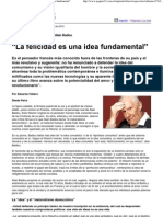 Alain Badiou La Felicidad Es Una Idea Fundamental