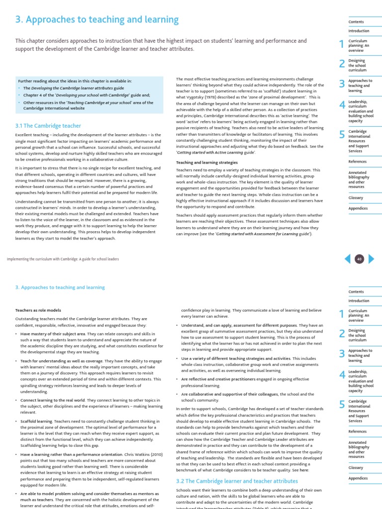 Effective Approaches to Teaching | PDF | Teaching Method | Learning