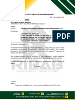 Carta #009 - 2022 - Expediente Adicional de Obra N°01