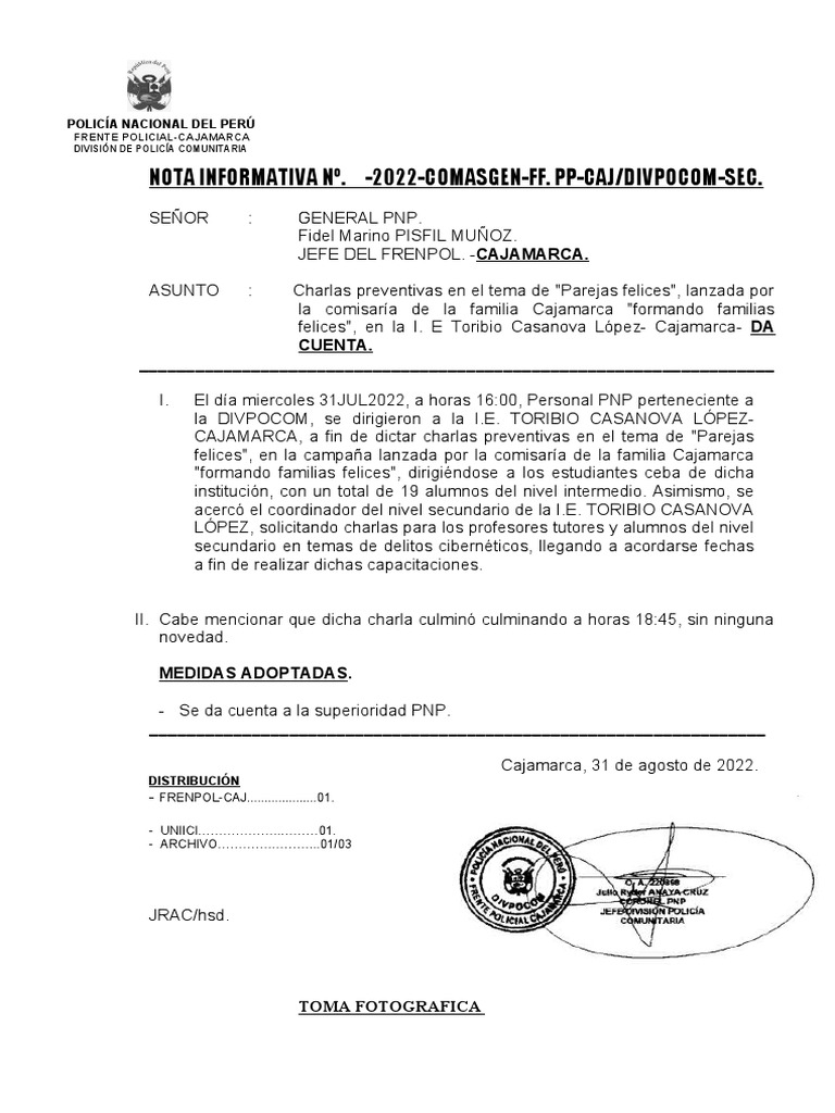 Nota Informativa 31ago22 | PDF