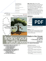 Fruitfulness 3 - 1 Chron 29-1-9 Handout 072411