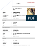 Marriage Biodata Format