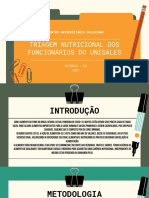 Triagem Nutricional Dos Funcionários Do Unisales: Centro Universitário Salesiano