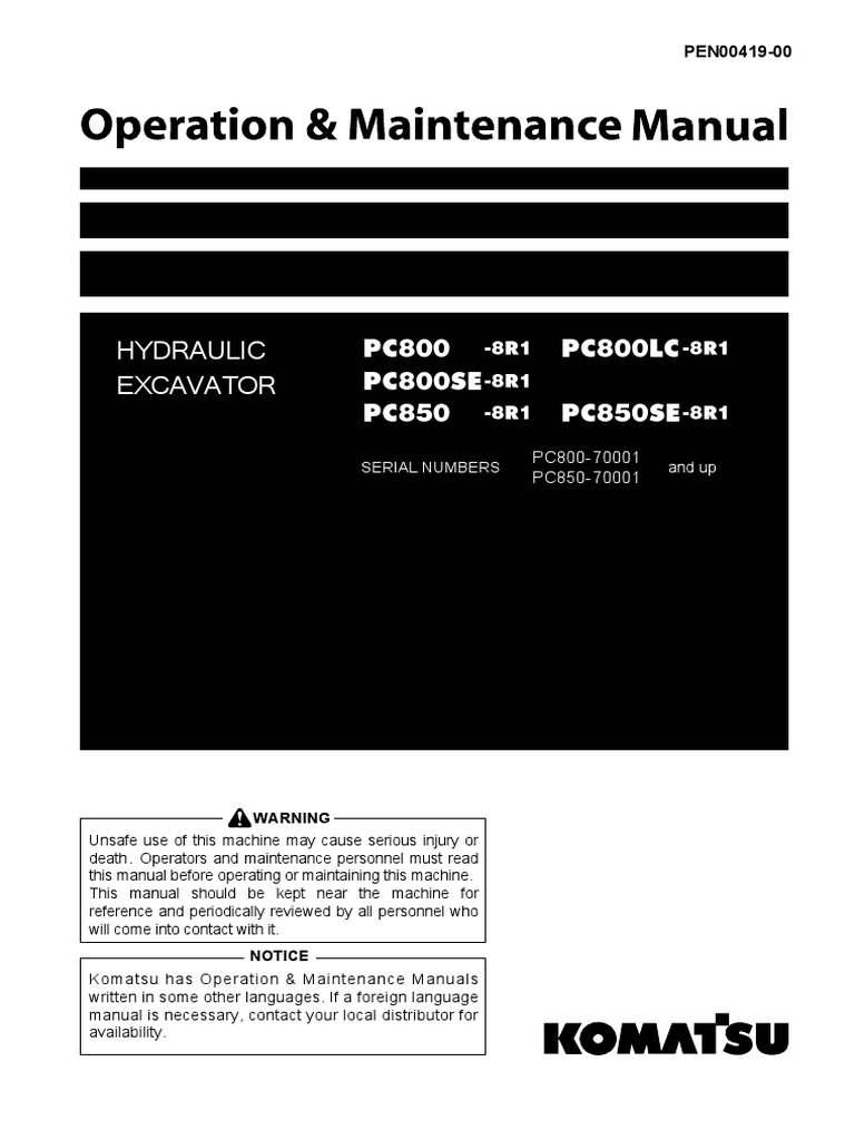 Omm PC800,850-8R - Pen00419-00 | PDF | Safety | Fires