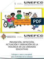 Prevención, Detección, Actuación y Derivacion de La Violencia en Las Unidades Educativas