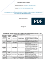 Língua Portuguesa 1º Ano Ensino Fundamental: (Nome Da Sua Escola) Componente Curricular: Turma