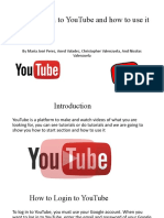 How To Login To YouTube and How To Use It English Presentation