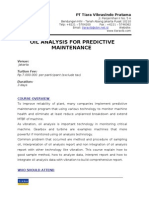 Silabus Oil Analysis For Predictive Maintenance