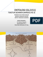 SEDIMENTOLOGI (GL2151) - 3. Tekstur Sedimen
