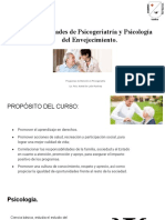 Generalidades de Psicogeriatría y Psicología Del Envejecimiento.