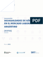 Desigualdades de Genero en El Mercado de Trabajo Argentino Observatorio SRT